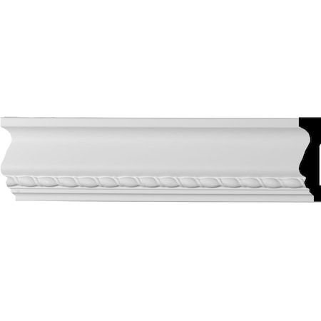 Ekena Millwork Chair Rail Moulding, Urethane, 12 in L, 3-1/8 in H, Factory Primed SAMPLE-MLD03X00MA